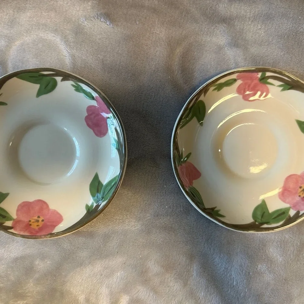 Franciscan Desert, Rose, Earthenware Set‎ of 2 Tea Cups And Saucers